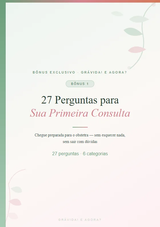 Bônus: 27 perguntas para a primeira consulta